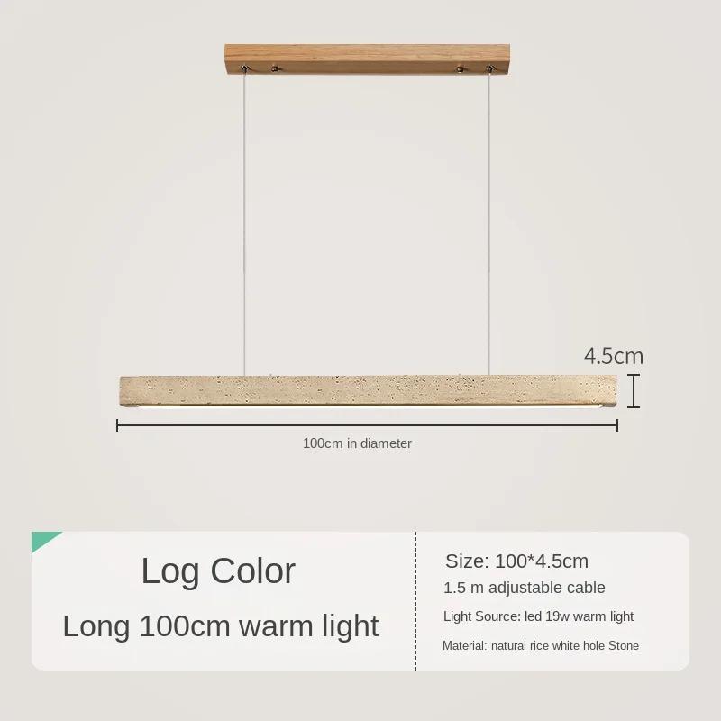Подвесной светильник из камня с длинной полосой, однолинейный светильник для ресторана, гостиной, офиса, кабинета, стола, светильника из дерева