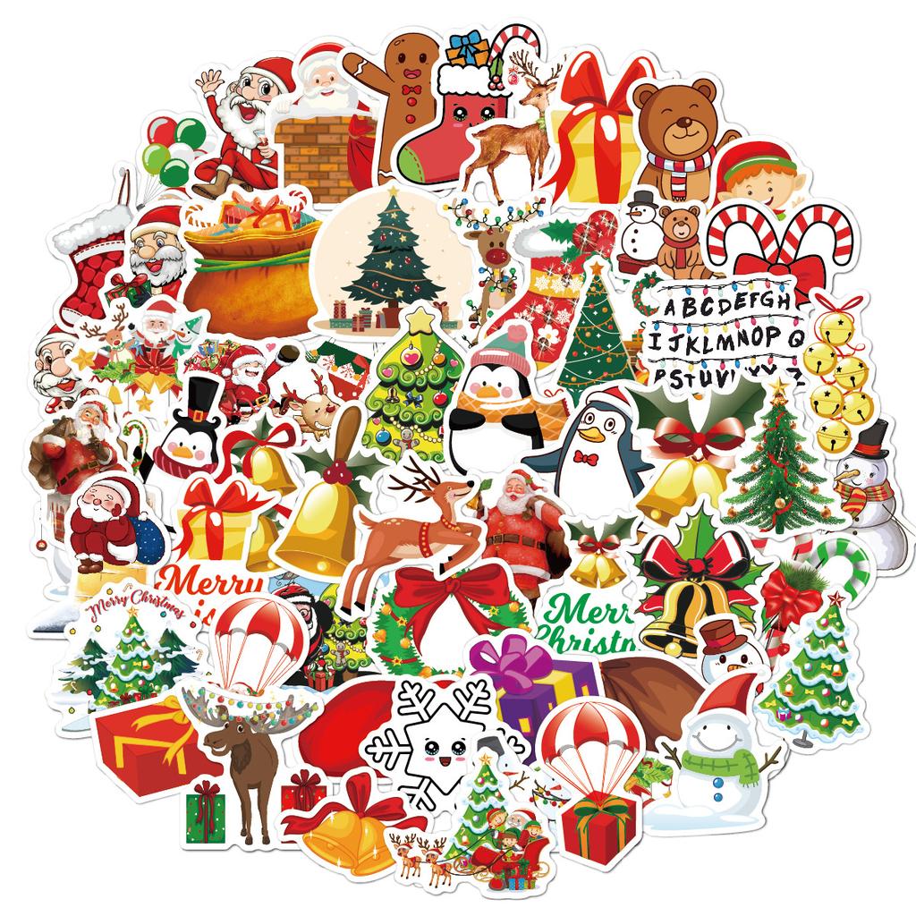Christmas Stickers Santa Snowflake Stickers for Kids Merry Christmas Decorations Stickers for Envelopes Gifts Tags Crafts