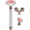 3 In 1 Electric Jade Massager 3d Roller And Facial Massager Rose Quartz