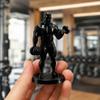 3D-печатное украшение тяжелоатлета, Черная статуэтка мускулистого мужчины, с гантелями, Настольная скульптура для спортзала, Подарок для людей, любящих фитнес