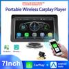 7inch Portable Touch Screen Wireless Apple CarPlay Android Auto Car Radio Multimedia Video Player With USB AUX For Rear View Cam