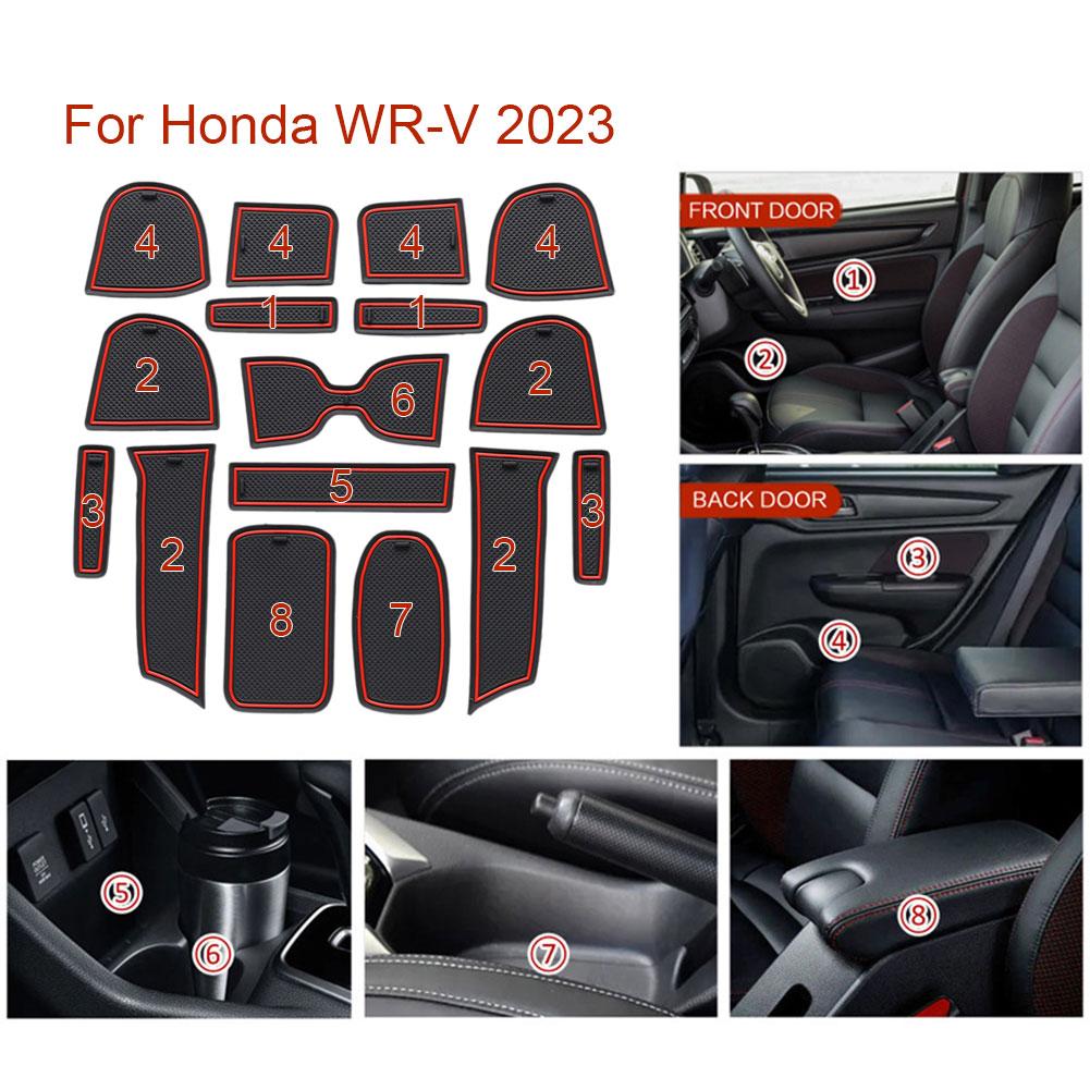 Для Honda WRV 2024 2024 автомобильный резиновый противоскользящий коврик Coaster коврик для дверного проема набор ковриков для автомобильного проема ворот пылезащитные аксессуары для салона автомобиля