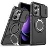 For OPPO Reno 13F Case Magnetic Ring Holder Armor Phone Case for Reno 13F 13 F Reno13F Slide Camera Protect Back Cover