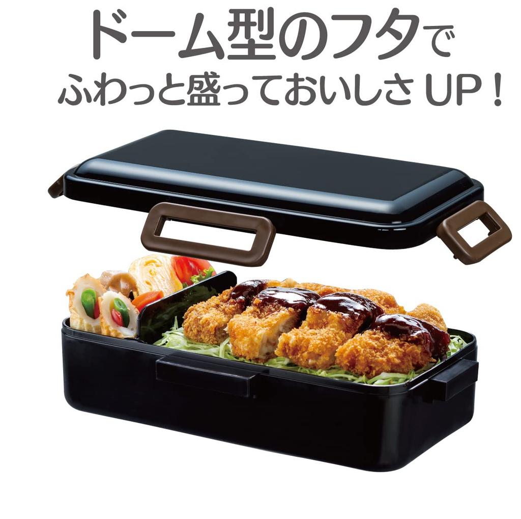 Skater Antibacterial Lunch Box with 830ml Includes Cooler Made In Japan Soft-Serving Dome-Shaped Lid, Capacity, Bag, Black, (KCPFLB8AG-A)