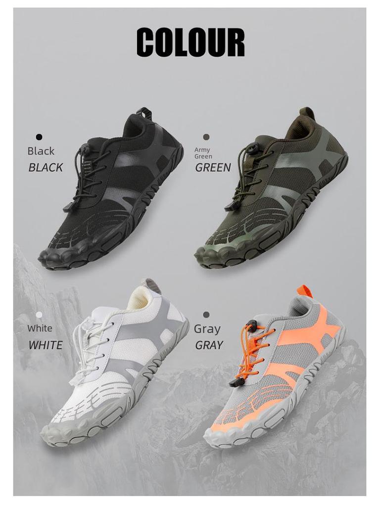 Мужские дышащие походные ботинки с пятью пальцами: Утолщенные ботинки для скалолазания и преодоления ручьев по бездорожью для приключений на открытом воздухе за пределами границ.