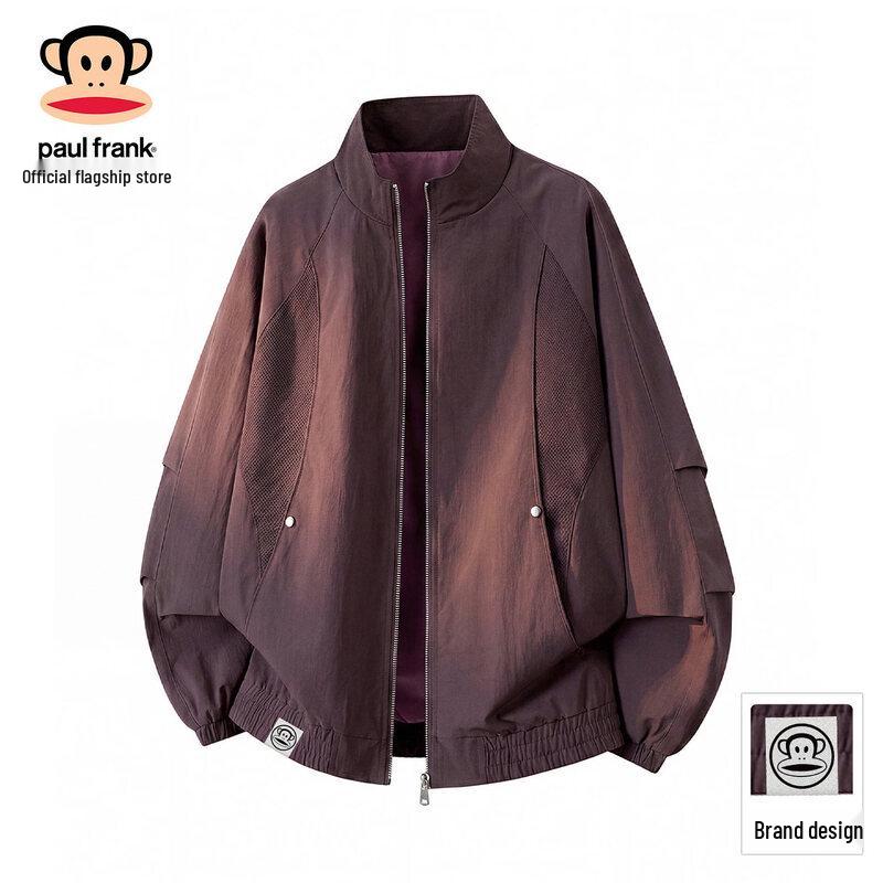 Paul Frank Men's Mesh Splicing Stand Collar Jacket