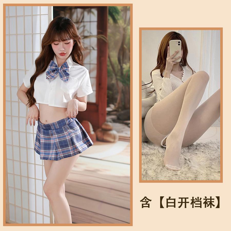 Erotic Underwear Large Size Japanese Pleated Skirt Cosplay Student Costume Jk Uniform Seduction Innocent Suit Woman