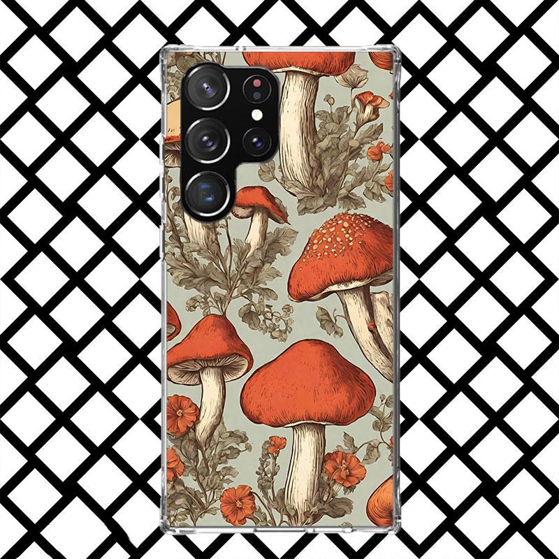 Colorful Mushroom Phone Case for Samsung Galaxy S26 S25 Edge S24 S23 Ultra S22 Plus S21 FE S20 + Soft Cover Print Fundas Galaxy