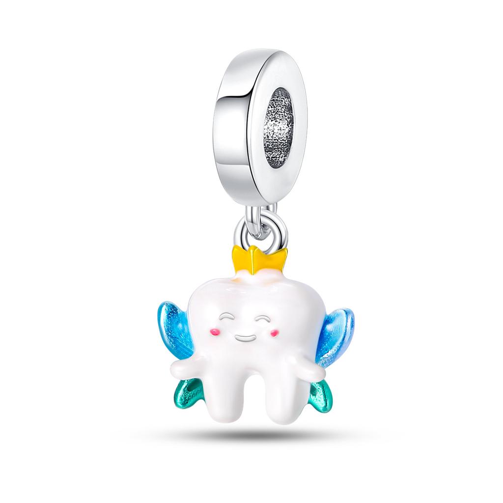 Серия «Профессия» Аптечка Зубы Учитель Бусины Подвеска Белый Медь Посеребренные 925 DIY Браслет Бусины