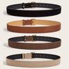 Luxury Design Pin Buckle Waistband Maillard Style Trouser Dress Belts Business Waist Strap  Gifts