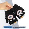 Kids' Winter Cartoon Plush Five-Finger Gloves - Warm, Anti-Freeze, for Boys & Girls, Medium To Large
