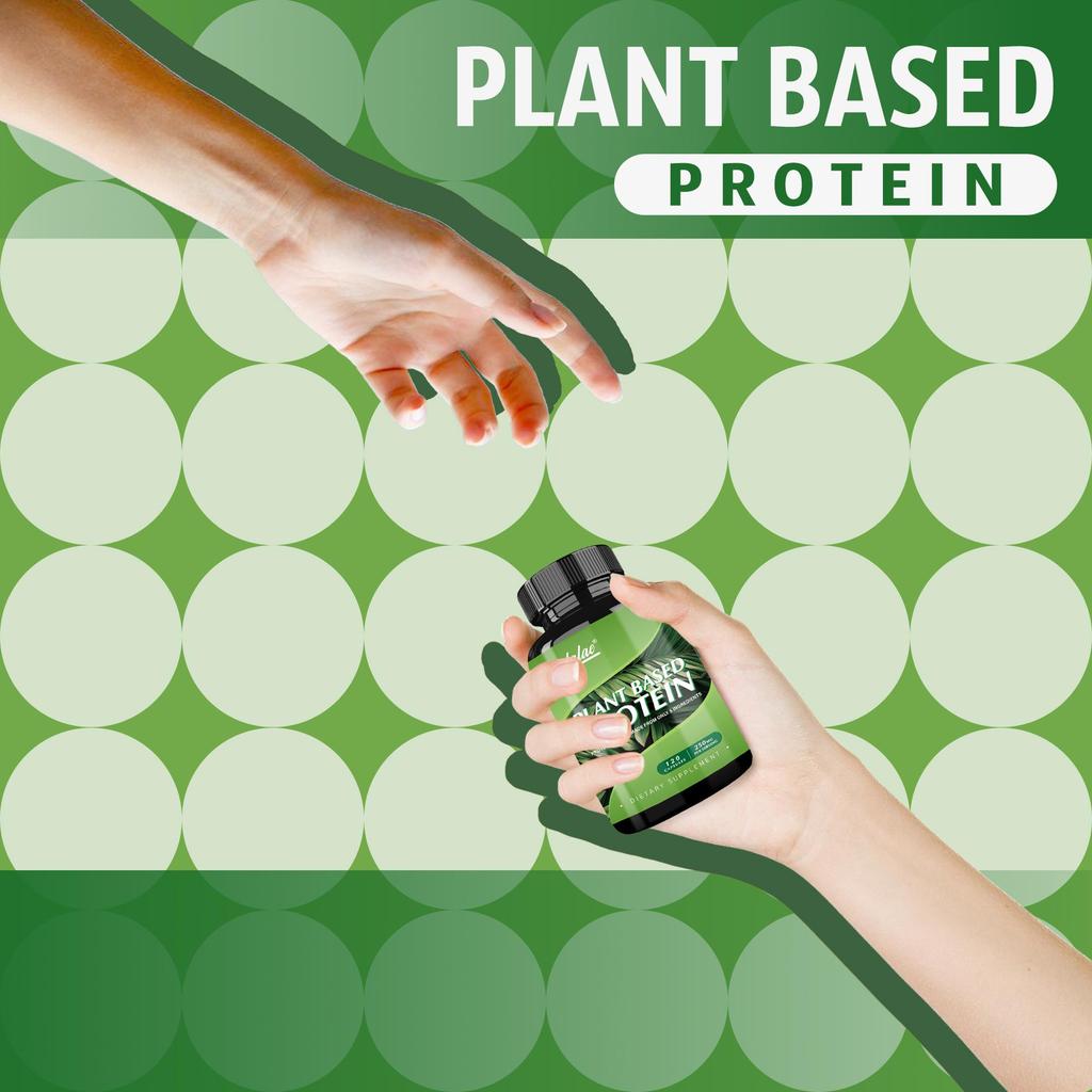 Plant protein capsules, aid digestion, 3080 mg, antioxidant, vitamins, suitable for both men and women.