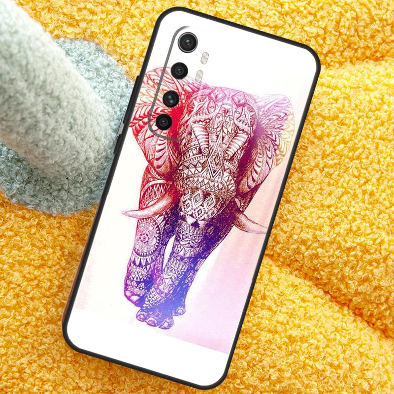 Цветочный tribal чехол со слоном для Xiaomi 17 Pro Max 13 14 15 Ultra 13T 14T 15T Чехол для POCO X7 X5 X6 F5 F6 F7 F8 Pro