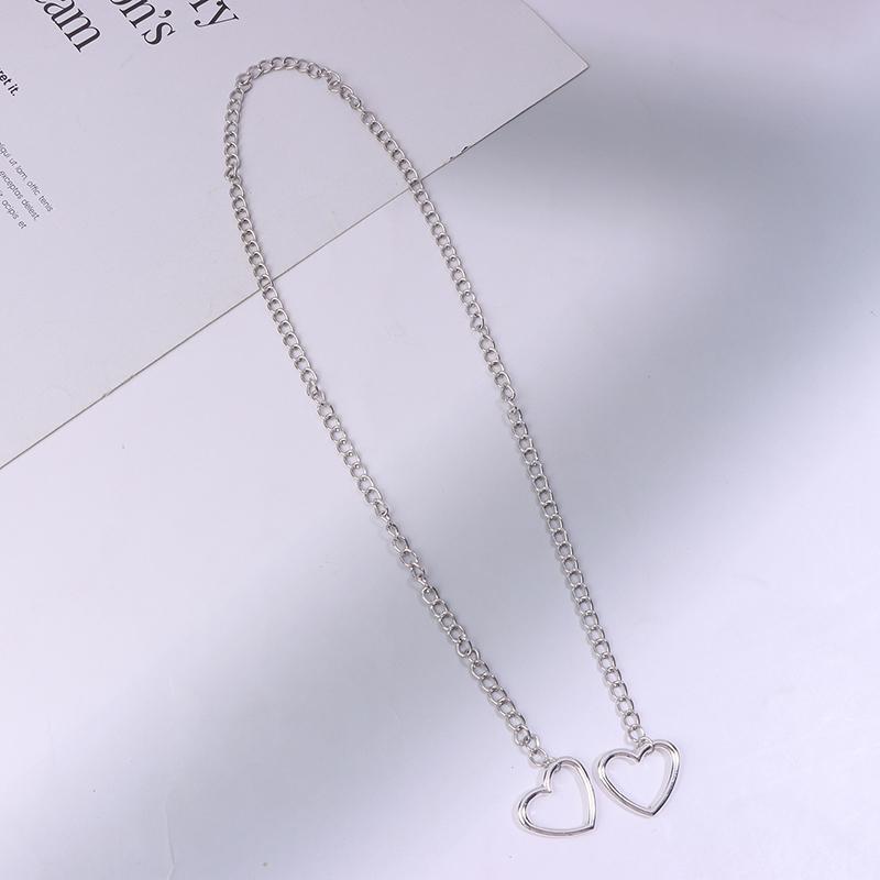 Slip Chain For Women Human Slipchain Choker Collar Heart Chain Necklace Heavy Cuban Long Chain
