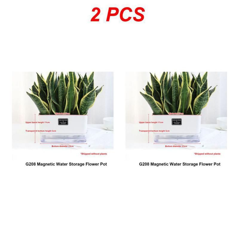 Самополивающийся горшок с магнитной адсорбцией, пластиковый горшок, автоматический полив для всех комнатных растений, суккулентов,