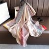 Luxury Temperament Hot-selling Imitation Silk Printing Silk Scarf M Li Brocade Premium Shawl Large Long Scarf New