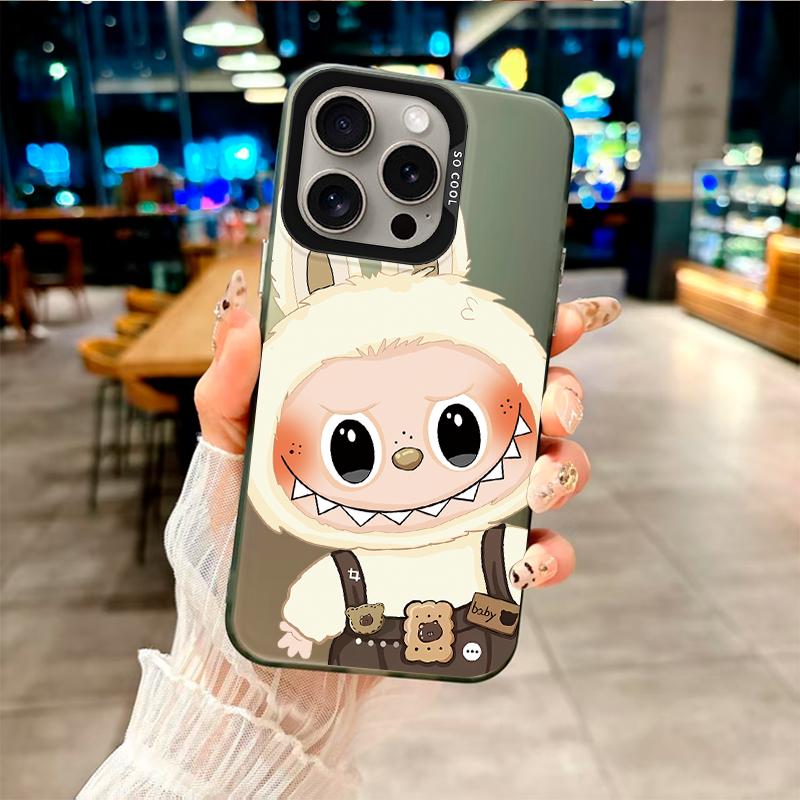 Модный чехол Labubu «Очаровательный рабочий стиль» для серий Oppo/Realme. Oppo A12, A1 Pro, A16K, Reno6 Lite, A3x, A32, A58, A17, Realme 7i, 9i, V23, C15...