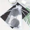 Breathable Mesh Organza Bags,Clear Drawstring Pouches with Ribbon for Wedding Gift,Jewelry Packaging,Gift Bag Geometric Patterns
