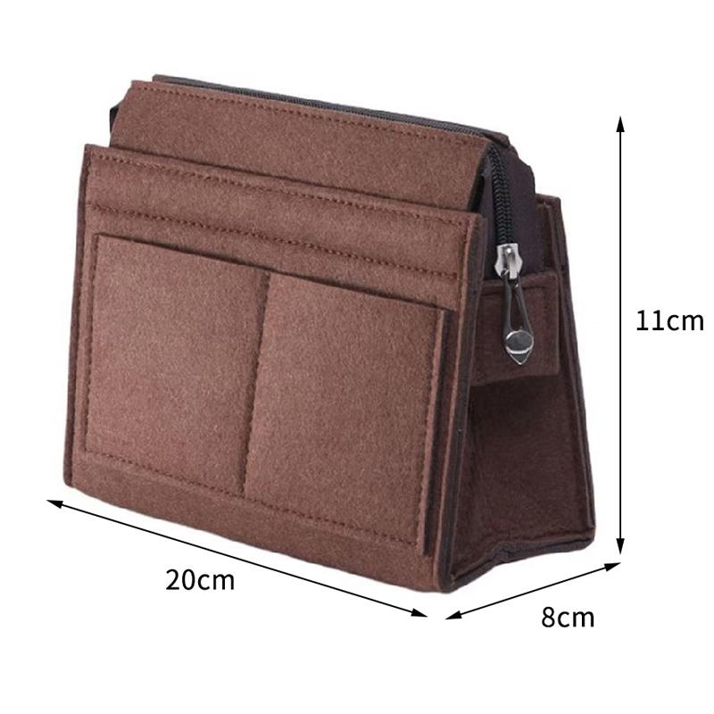 Purse Organizer Insert, Multi-Pocket Felt Bag Organizer For Handbag Tote Bag Purse Organizer
