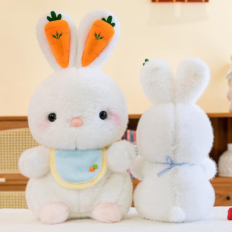 Cute Rabbit Plush Toy Soft Bunny Doll Children's Comforting White Rabbit Birthday Gift Wholesale