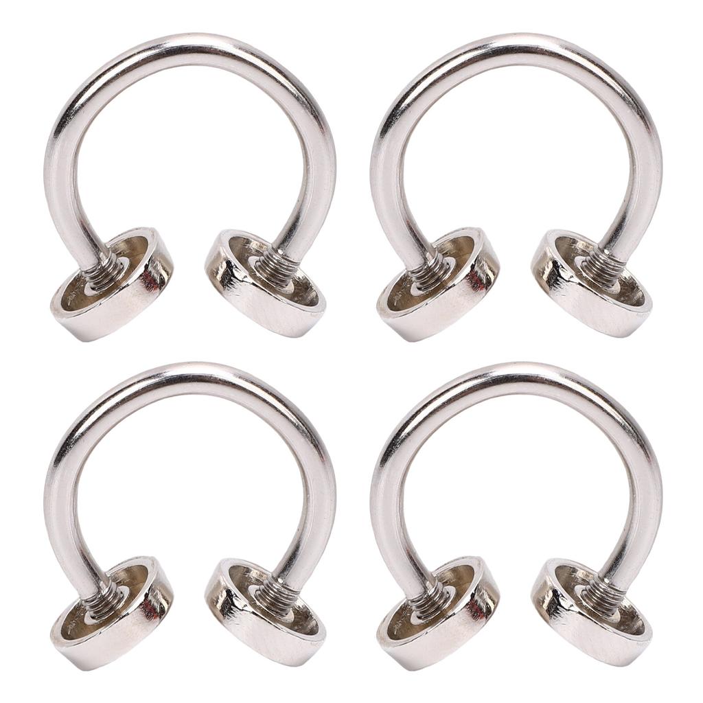 20PCS C Shaped Buckles Zinc Alloy 10mm Double Head Rivet Buckle for Clothing Collar Hat Decoration Shoe Hardware