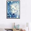 5D Diamond Painting Cross Stitch White Wolf Diamond Embroidery Animal Diamond Mosaic Kit Winter Landscape Artist Home Decoration