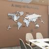 Модные наклейки на стену с изображением карты мира для дома, 3D акриловые трехмерные зеркальные наклейки, наклейки для декора стен спальни, офиса