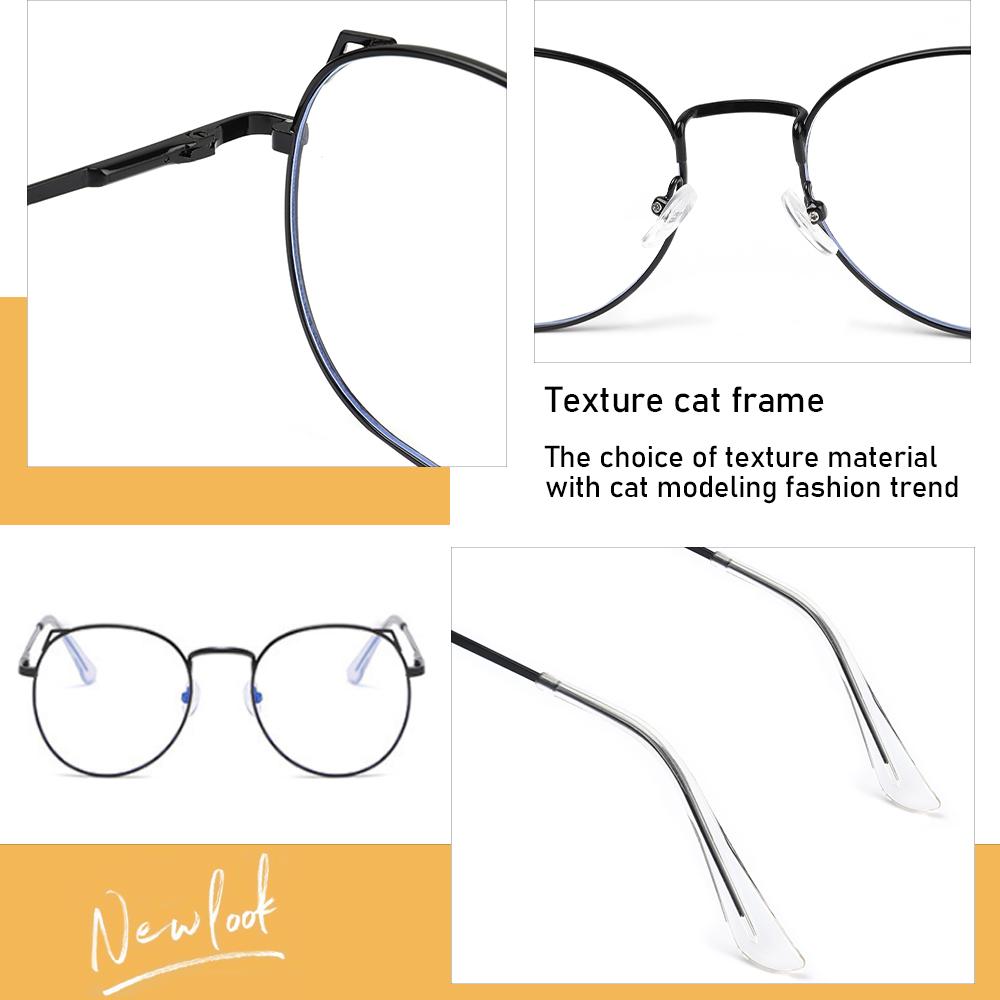 Милые компьютерные очки для защиты глаз, очки с кошачьими ушками, ультралегкая оправа, очки с защитой от синего света