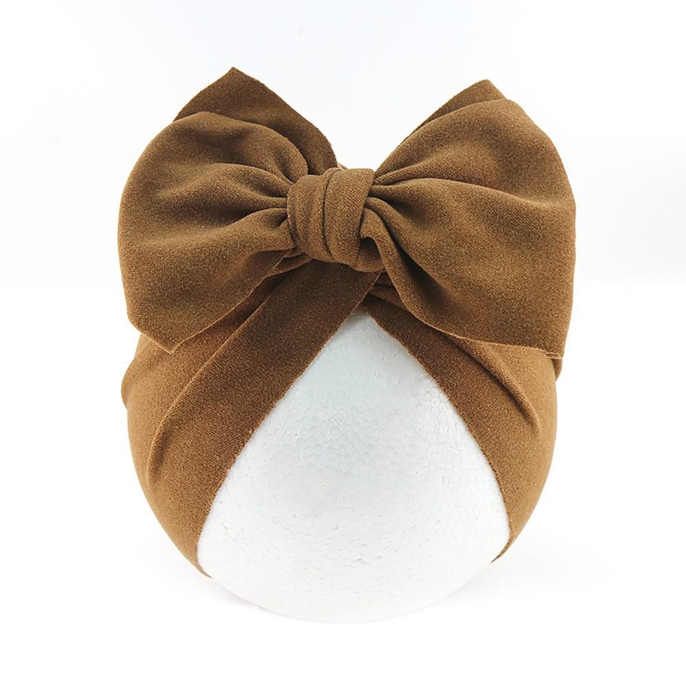 Baby Tire Cap New Imitation Cashmere Bow Children's Indian Hat Pullover Hat Baby Bag Head Hat Rimless