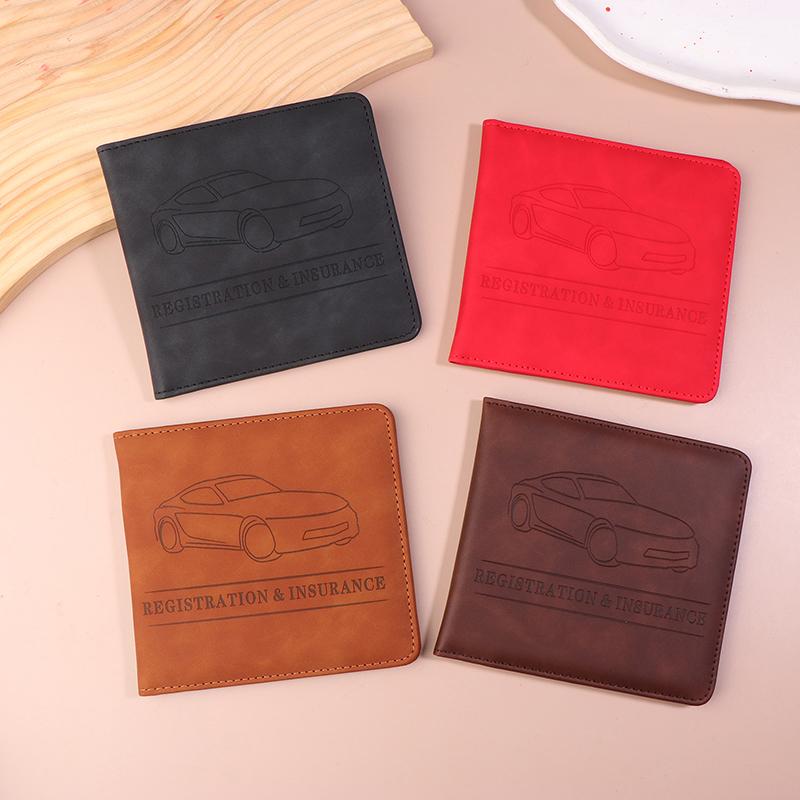 PU кожаный держатель для страховки автомобиля, чехол для водительских прав, сумка для хранения автодокументов, держатель для кредитных карт, чехол-кошелек