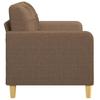 2 Seater Sofa Brown 140 cm Fabric