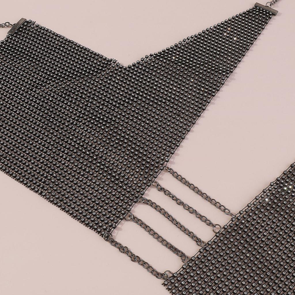 Temperament Backless Full Diamond Sling Body Chain Sexy Hollow Fashion Nightclub Hot Girl Chest Ornament