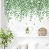 Nordic Fresh Plant Wall Stickers Top Corner Line Green Plant Daisy Wallpaper Living Room Bedroom Background Decor Wall Stickers