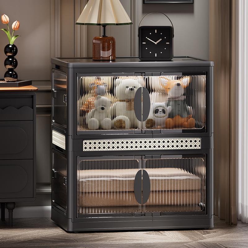 Large-capacity Storage Cabinet, Retro Clothes Sorting Storage Box, Household Seven-door Medieval Clothing Simple Locker