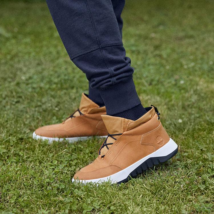 Timberland Outdoor Casual Durable Non-Slip Mid-Top Functional Shoes Men Shoes Wheat A2M9PW
