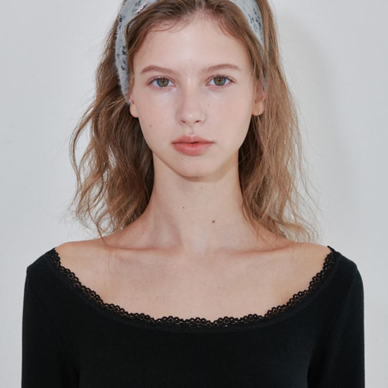 Ouel BLOOM KNIT ПОВЯЗКА ДЛЯ ВОЛОС_2 ЦВЕТА (СЕРЫЙ/СЛОНОВАЯ КОСТЬ)