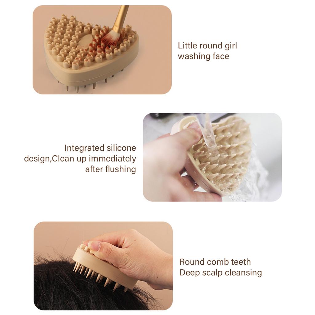 Массажер для кожи головы, силиконовая щетка для шампуня, для влажных и сухих волос, мягкий, гибкий массажер для головы, для чистки волос, для расслабления, для снятия шелушения