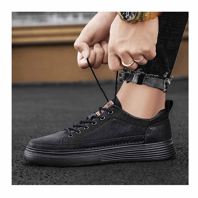 Мужские туфли на плоской подошве, весна/лето, новые мужские повседневные спортивные туфли с низким вырезом, толстая подошва, шнуровка, размер 39-44