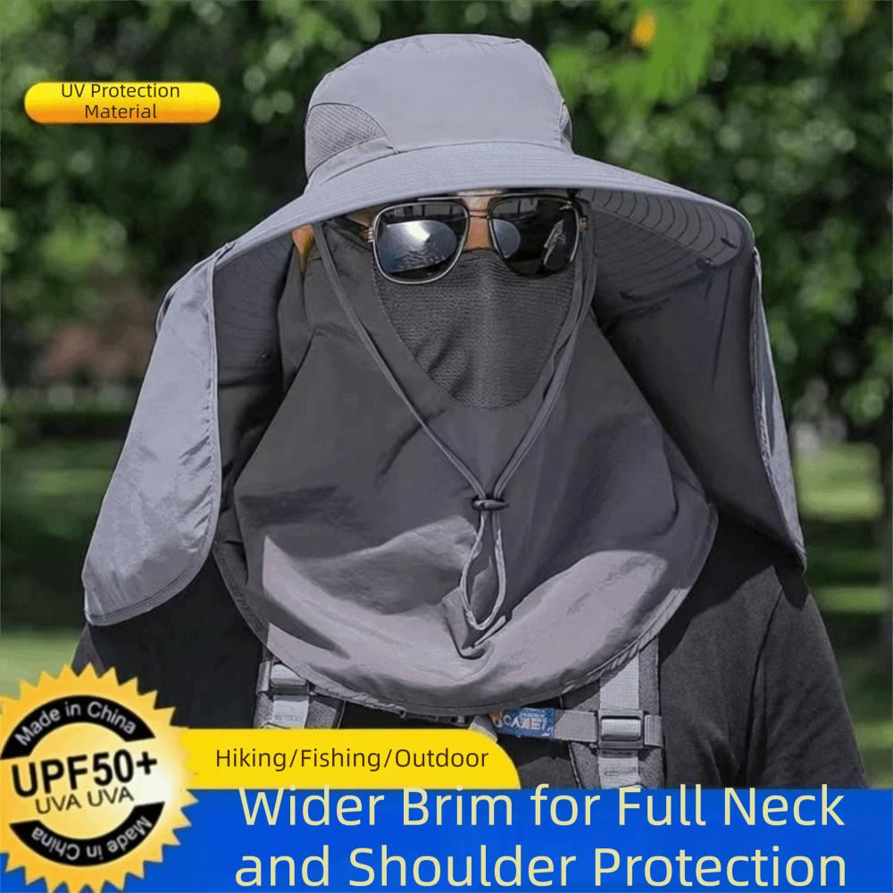 Breathable Sun Protection Hat Quick Drying Face Covering Sunhat Wide Brim Bucket Hat Summer