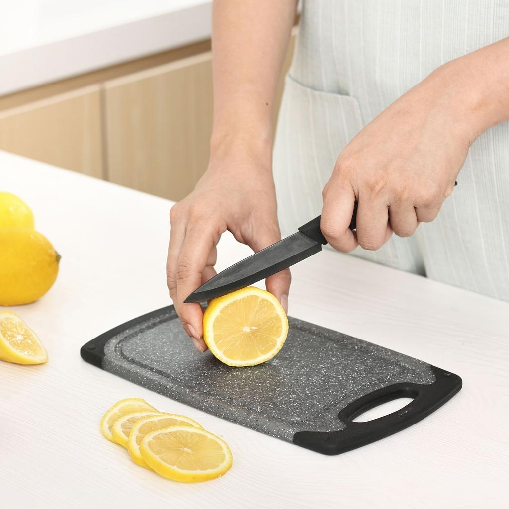 3PCS Texture Plastic Cutting Board Set Board Can Be Hung with Cutting Board for Vegetables Meat Multi-Functional Cutting Board