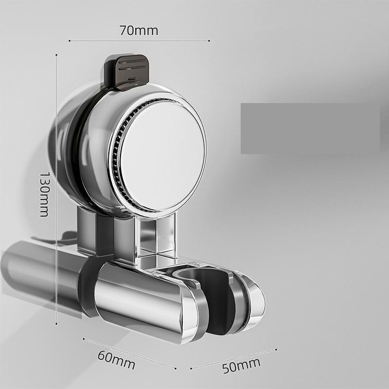 Настенный держатель для душевой лейки, держатель на присоске для душа, регулируемый на 360°, хромированный держатель для душевой штанги, настенный кронштейн для ванной комнаты