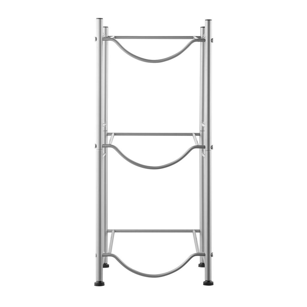 3 Tiers Water Jug Holder Single Row Water Bottle Rack for 3 Bottles Silver