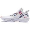 Баскетбольные кроссовки Li Ning Fission 9 с амортизацией, нескользящие, низкие, мужские, фиолетово-белые, ABPU003-4(Команда1148-)