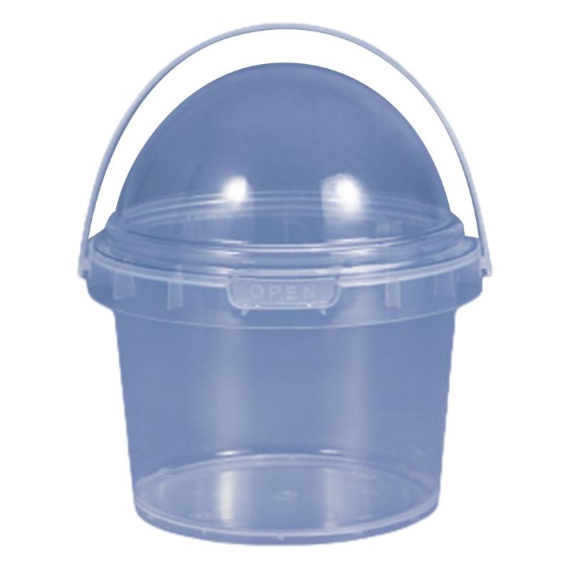 Durable Clear Plastic Food Storage Box Freezer Safe Container Milk Teas Bucket For Restaurants Catering Home Use