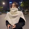 Women's Korean Style Winter Knitted Scarf & Shawl - Warm Neck Protector and Faux Collar.