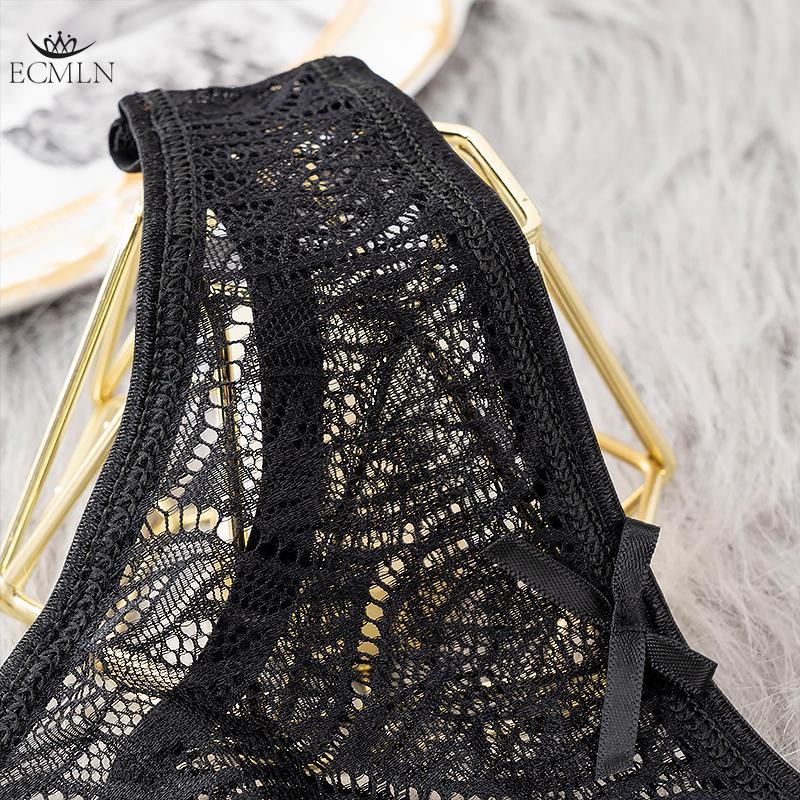 Lace Panties for Women Sexy and Fashion with Leaf Pattern Lace Underwear Pantie Ultra-thin See-through G-string Underwear Thong