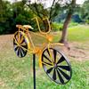 Декор для сада велосипеда, металлическая вертушка для велосипеда, винтажный декор для сада на открытом воздухе, для уличного газона, скульптуры, статуи, украшения