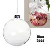 Прозрачные круглые пластиковые шары для елки Набор из 5/10 заполняемых украшений