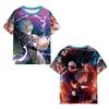 2025 Футболки с японским аниме «Магическая битва», 3D-принт, летние, быстросохнущие, с круглым вырезом, с короткими рукавами, для мужчин, полиэстер, не выцветают