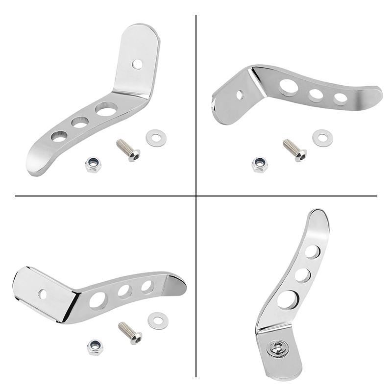 Мотоцикл Черная Подножка Стойка Боковая подставка Удлинитель Хром Для Harley CVO Touring Road King Electra Street Glide 1991-2022